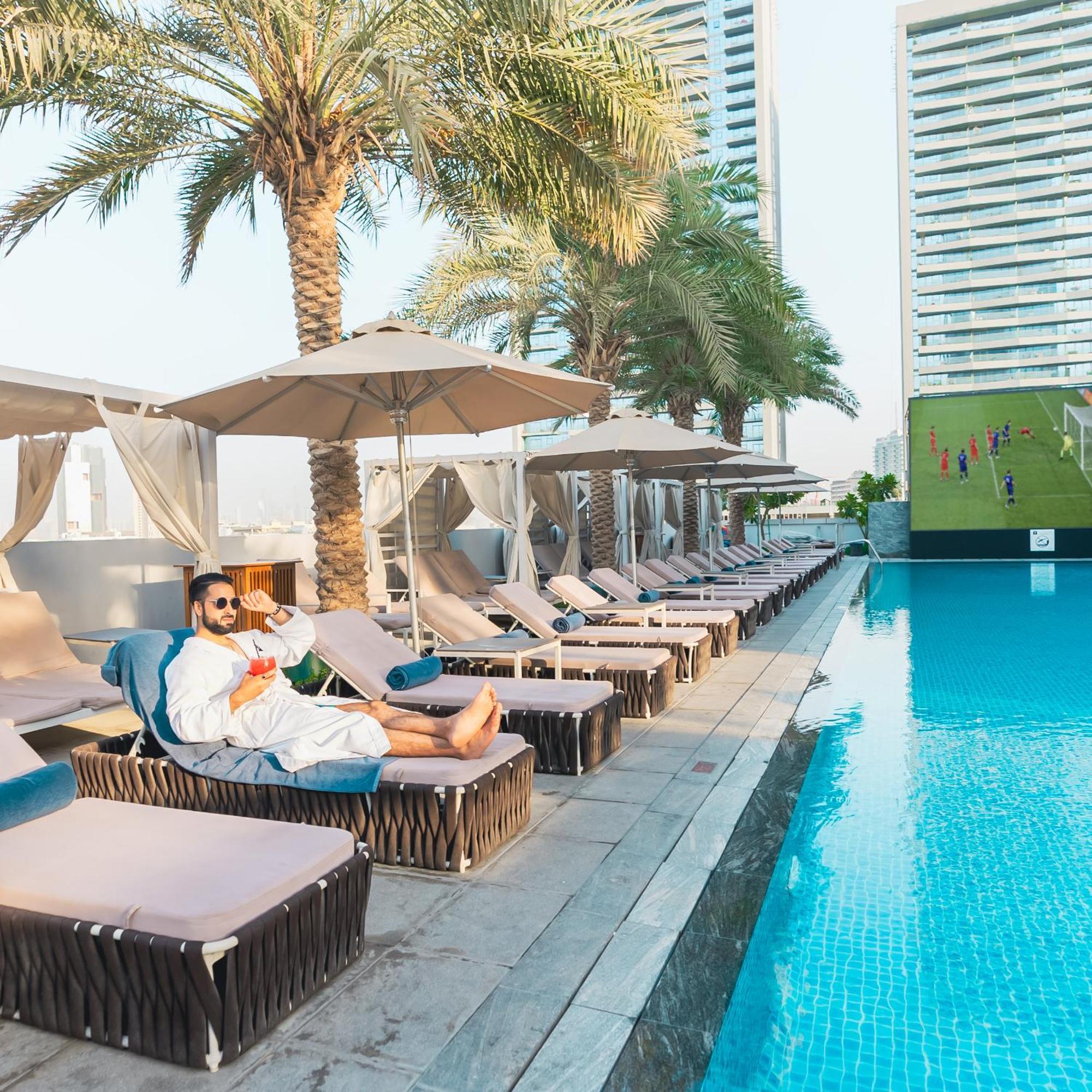 The First Collection Dubai Jumeirah Village Circle, A Tribute Portfolio Hotel Экстерьер фото "The pool is the best part of the hotel."